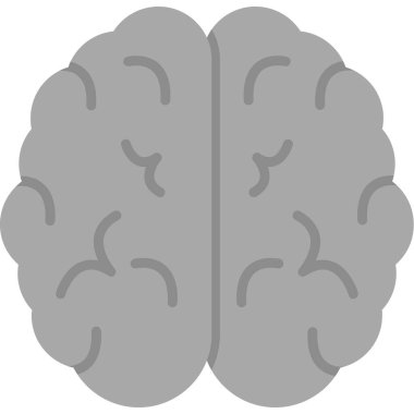 Beyin vektör simgesi. Beyaz arkaplan beyninde basit vektör logosu izole.