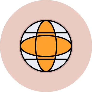 dünya simgesi, vektör illüstrasyonu