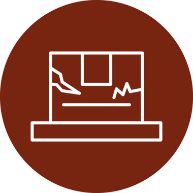 Modern ofis simgesinin vektör illüstrasyonu