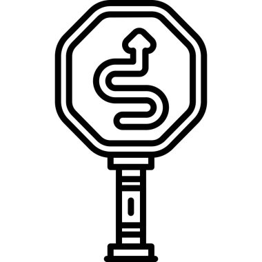 Yılan kutsal kişilerin resmi, vektör çizim