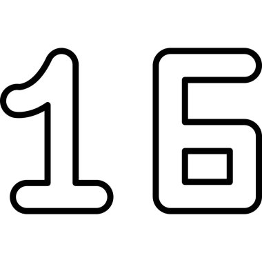 15 numara dış hat vektör simgesi