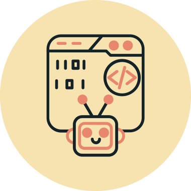 Modern simgenin vektör illüstrasyonu