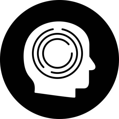 Beyni olan bir adamın vektör çizimi