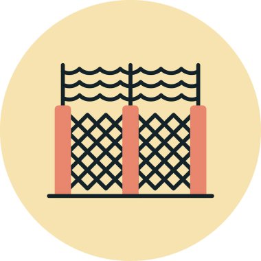 Çit. Web simgesi basit illüstrasyon