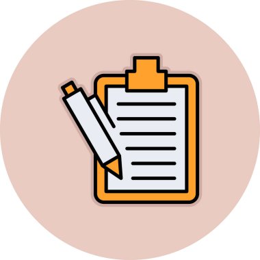 Belge simgesi vektör illüstrasyon tasarımlı pano