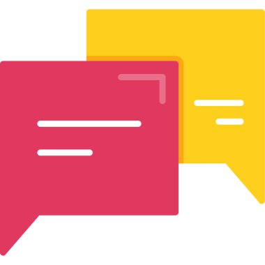 Sohbet web simgesi vektör illüstrasyonu