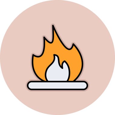 alev vektörü renk simgesi