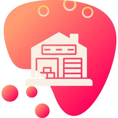 Bir ev simgesinin vektör illüstrasyonu