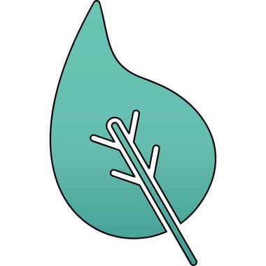 Bir ağaç simgesinin vektör illüstrasyonu