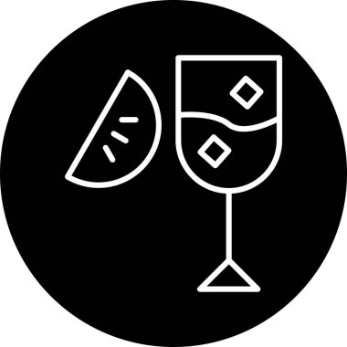 Bir bardak şarabın vektör çizimi