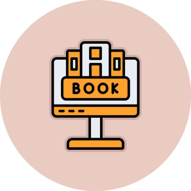 Kitap. Web simgesi basit illüstrasyon