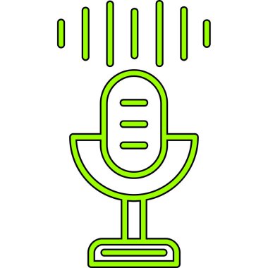 mikrofon simgesi. İnternet için radyo vektör simgelerinin özet çizimi