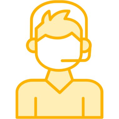 avatar erkek kullanıcı simgesi doldurulmuş ana hatlar biçiminde