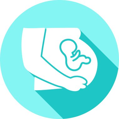 bebek el vektör simgesi. biçim iki renkli düz sembol, yumuşak mavi renkler, yuvarlak açılar, beyaz arkaplan