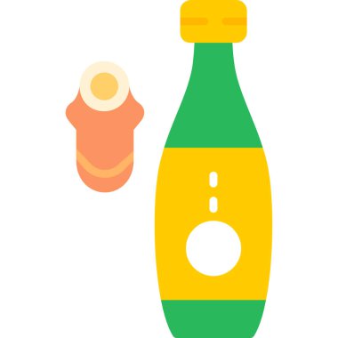 şişe simgesi, vektör illüstrasyonu