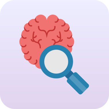 Beyin simgesi, vektör illüstrasyonu