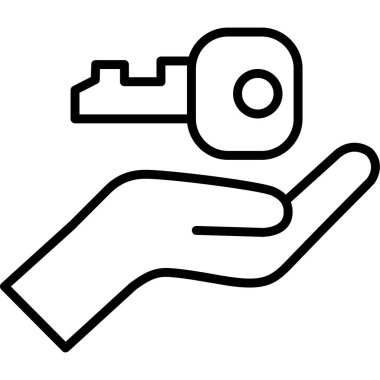 Havlu simgesiyle el, taslak biçimi