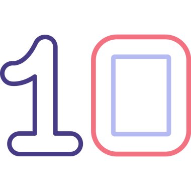 bir numaralı simge tasarımı vektör çizimi