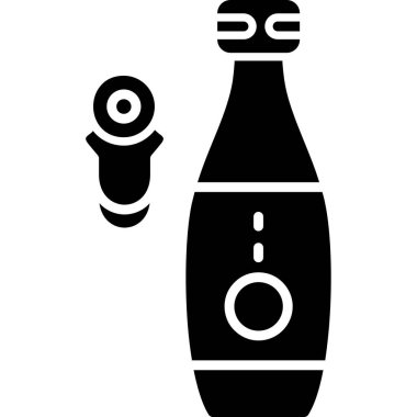 şişe şişe cam simgesi katı stili