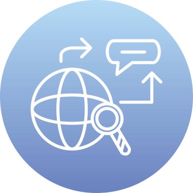 Küre. Web simgesi basit illüstrasyon