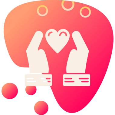 Aşk kalbi. Web simgesi basit illüstrasyon