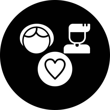 Kalp simgesinin vektör illüstrasyonu