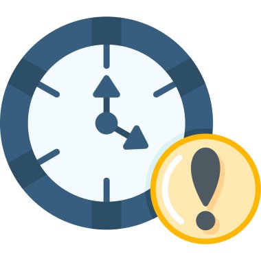 Alarm saati düz simgesi