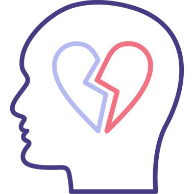 Kırık kalp. Web simgesi