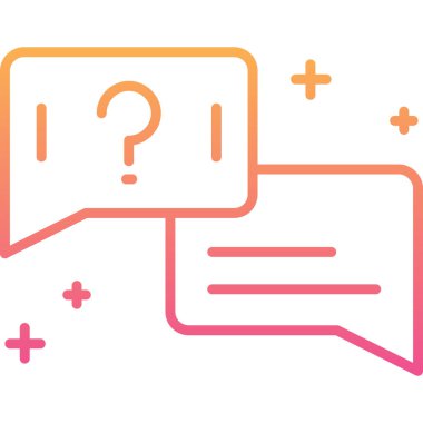 Sohbet simgesi tasarımı vektör çizimi