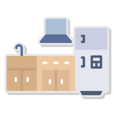 servis simgesi vektör illüstrasyonu