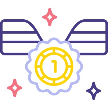 Madalya Web simgesi basit illüstrasyon