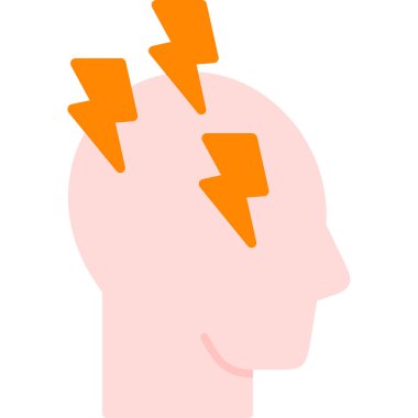 Yıldırımlı beyin. İnsan düşüncesinin gösterimi.