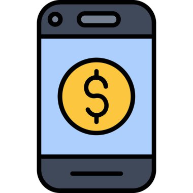 mobil bankacılık vektör simgesi