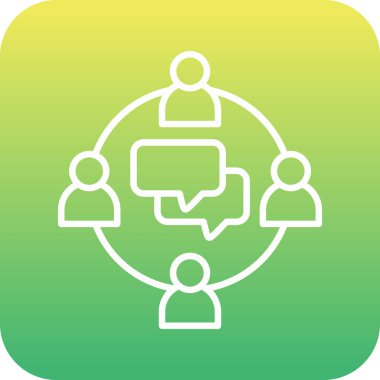 güzel kişi vektör çizgisi simgesi