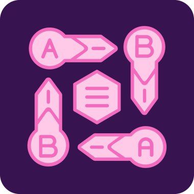 b b simgesi kümesinin vektör illüstrasyonu