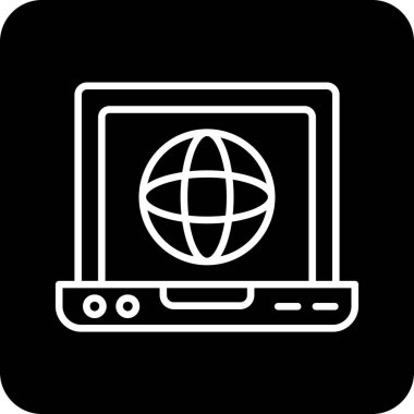 Modern b 'nin vektör illüstrasyonu dünyanın ikonundan yoksundur