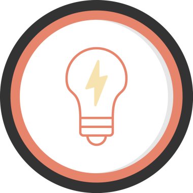 ampul simgesi, vektör illüstrasyonu