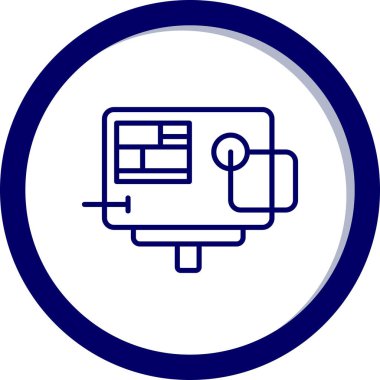 Web ve mobil illüstrasyon, basit tasarım vektör simgesi