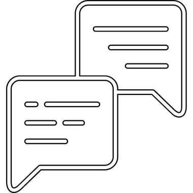 Sohbet simgesi, vektör çizimi