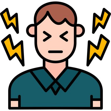 kızgın simge, vektör illüstrasyonu