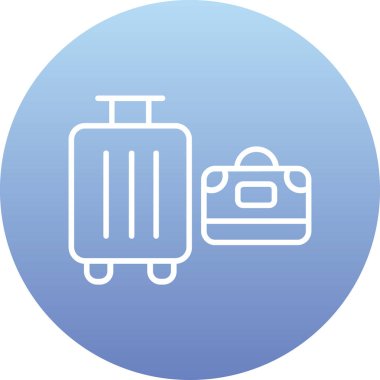 Bagaj vektör satırı simgesi