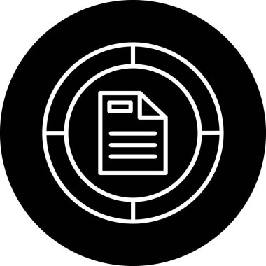 Belge simgesinin vektör illüstrasyonu