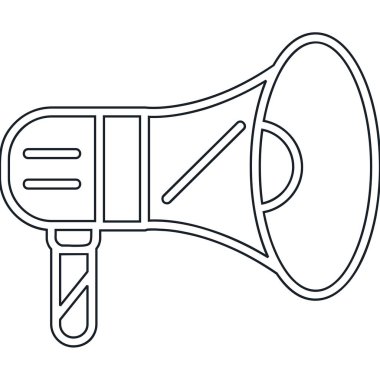 megafon ikonu. Web tasarımı için özet megafon vektör simgesi