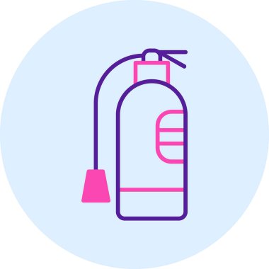 Gaz söndürücü simgesinin vektör illüstrasyonu