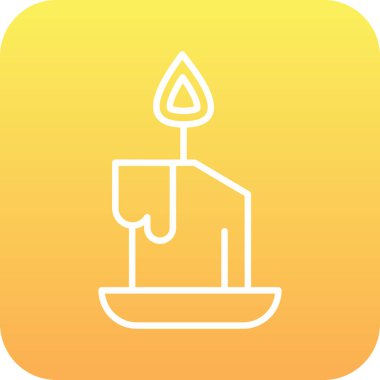 Moda biçimi izole edilmiş arkaplanda mum simgesi