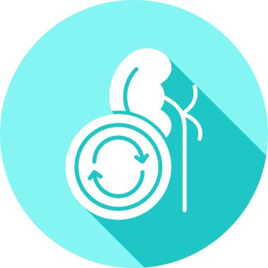 Böbrek ikonu. Basit resimleme