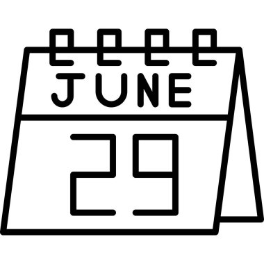 Haziran 2 ve satır vektör simgesi