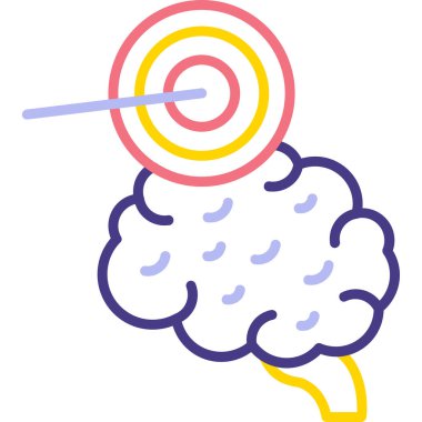 Beyin. Web simgesi basit illüstrasyon