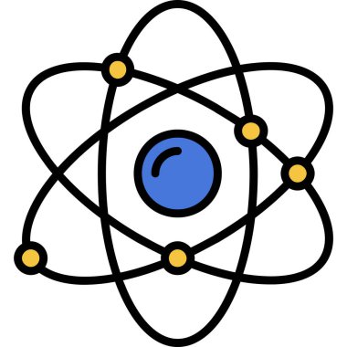 atom. Web simgesi basit illüstrasyon