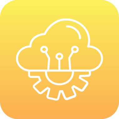 Soyut arkaplanda bulut simgesi izole edildi